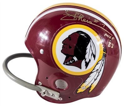 1974-75 Joe Theismann Game Used, Signed & Inscribed Washington Redskins Helmet (MEARS & Beckett)